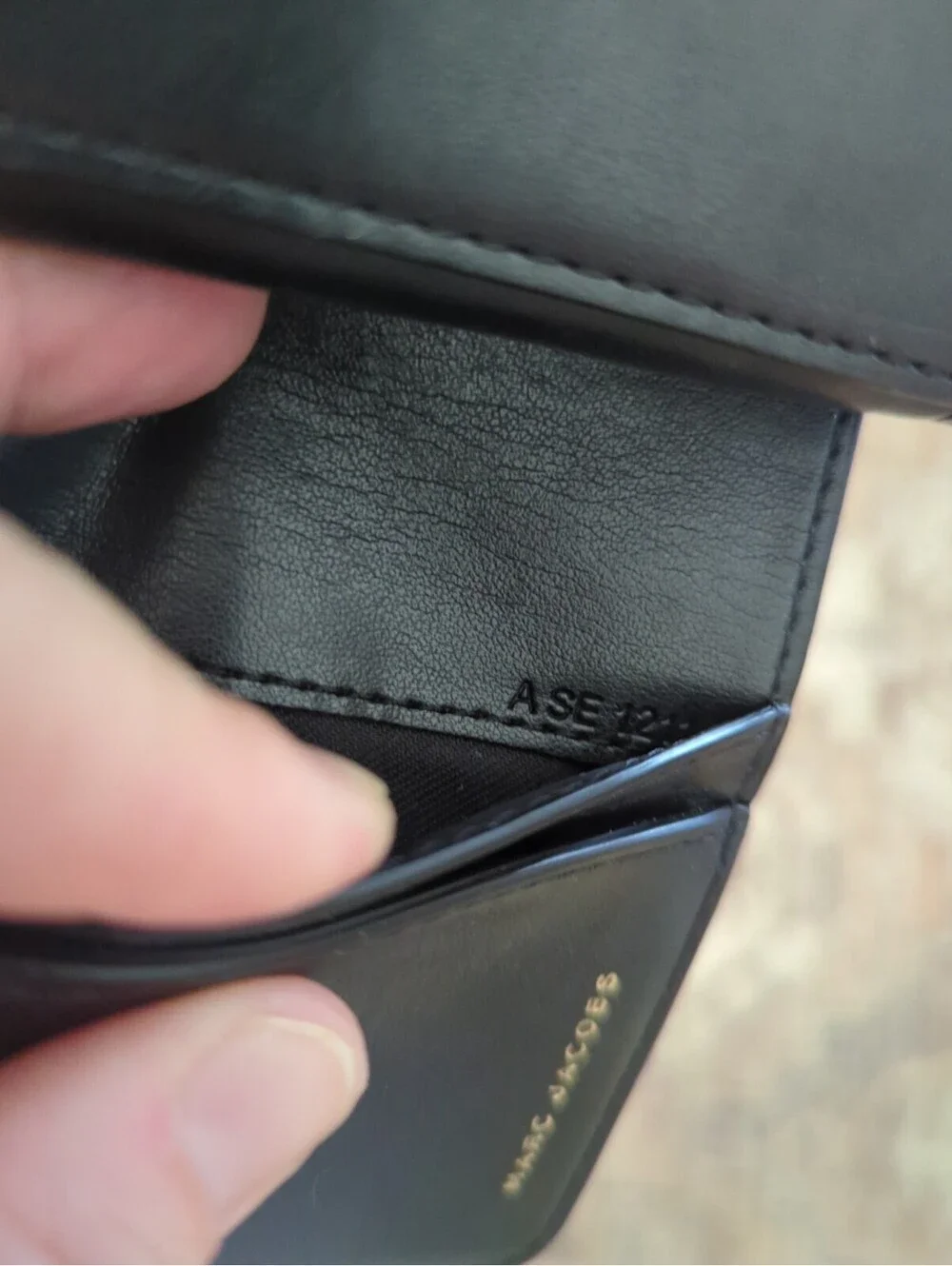 MARC JACOBS Black Saffiano Leather Mini Wallet
